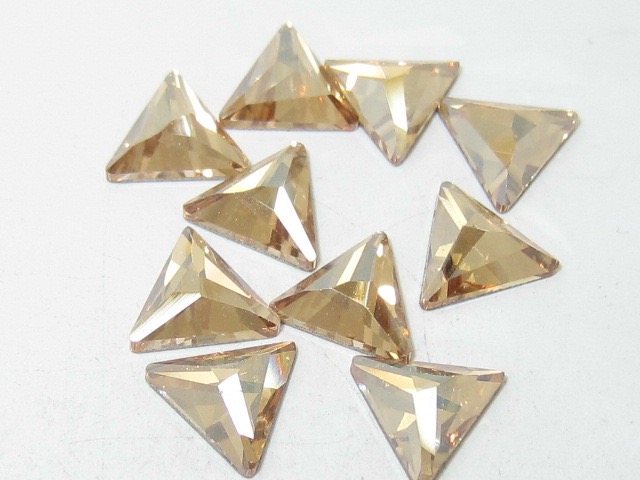 12 pcs. 7.5mm COSMIC DELTA GOLDEN SHADOW HOTFIX European Rhinestones